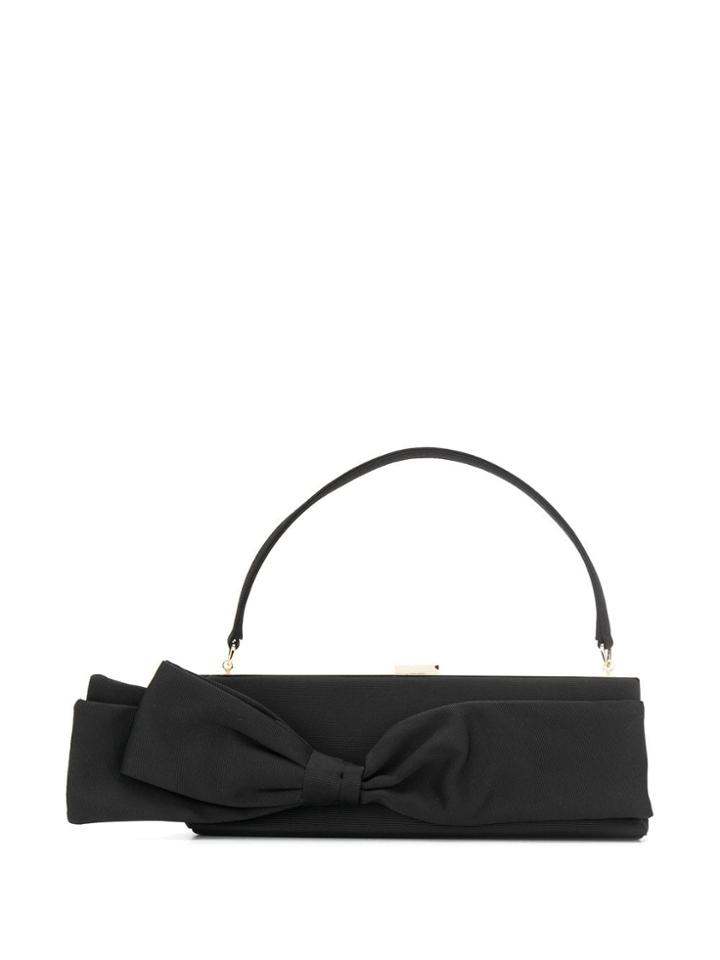 Paule Ka Bow-detail Clutch Bag - Black