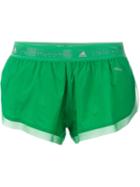 Adidas By Stella Mccartney 'adizero' Running Shorts, Women's, Size: Large, Green, Polyester