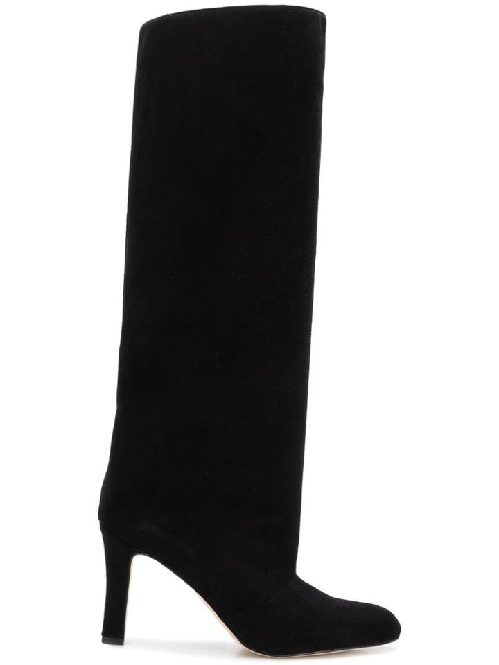 Manolo Blahnik High Ankle Boots - Black