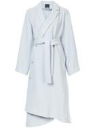 Aula Belted Long Sleeved Coat - Blue
