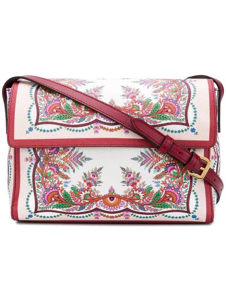 Etro Floral Print Shoulder Bag - Red