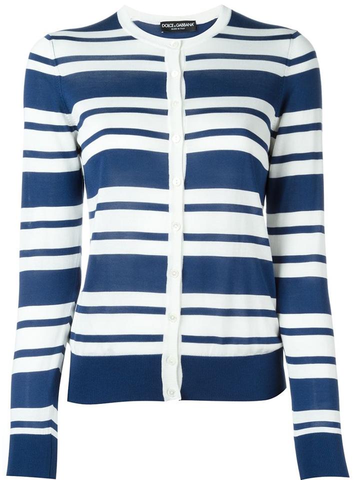 Dolce & Gabbana Fine Knit Striped Cardigan