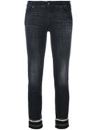 7 For All Mankind - Skinny Fit Trousers - Women - Cotton/polyester/spandex/elastane - 28, Black, Cotton/polyester/spandex/elastane