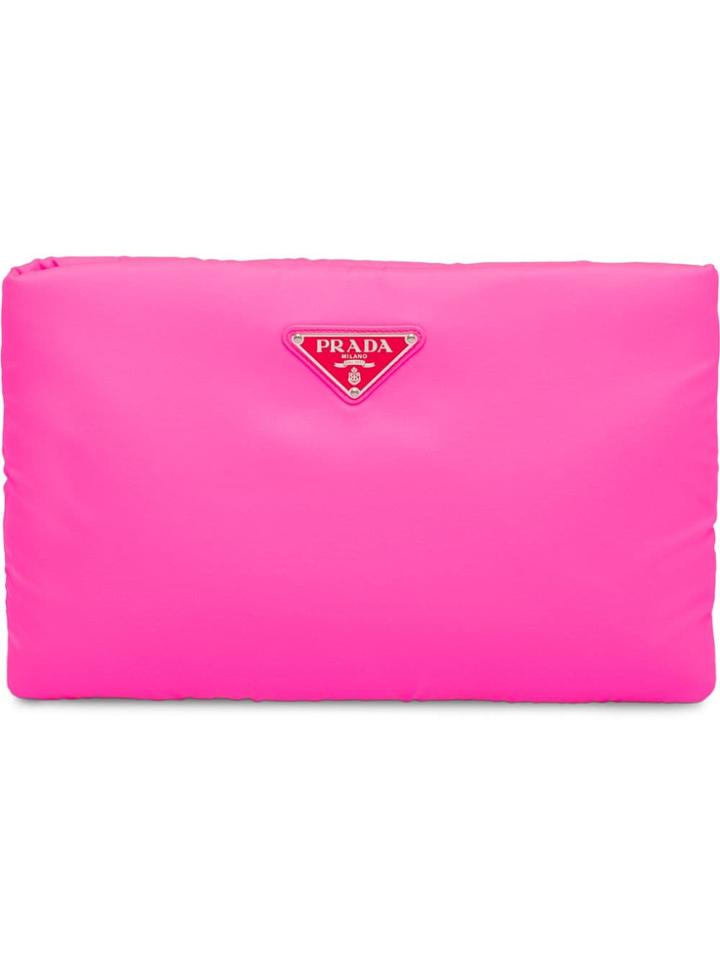 Prada Padded Clutch - Pink & Purple