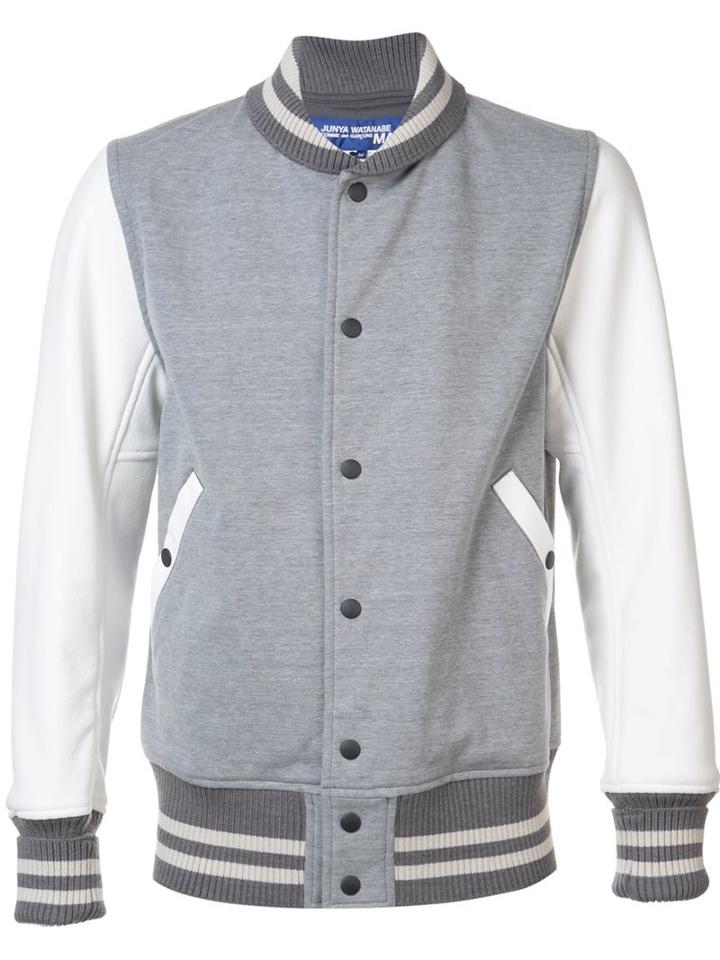 Junya Watanabe Comme Des Garçons Striped Detailing Bomber Jacket
