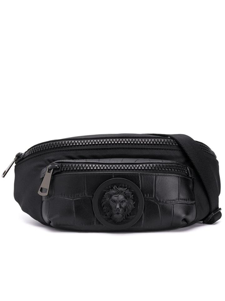 Versus Crocodile-embossed Belt Bag - Black