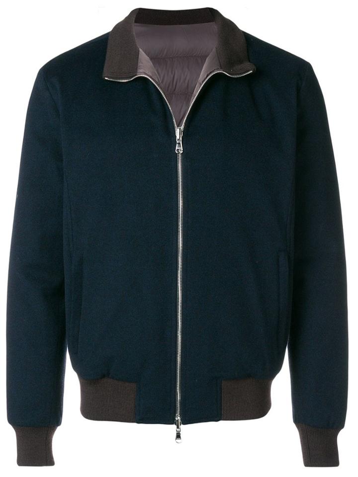 Barba Fox Bomber Jacket - Blue
