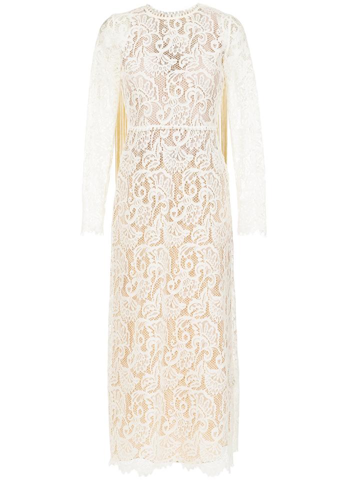 Nk Long Lace Dress - Nude & Neutrals