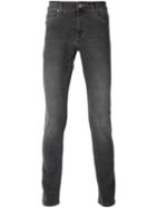 7 For All Mankind Stonewashed Skinny Jeans, Men's, Size: 33, Black, Cotton/spandex/elastane