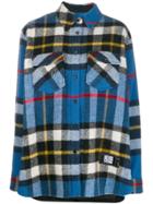 We11done Oversized Check Shirt - Blue