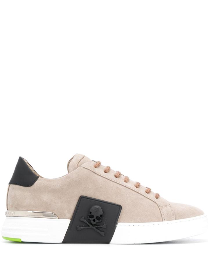 Philipp Plein Contrast Low-top Sneakers - Neutrals