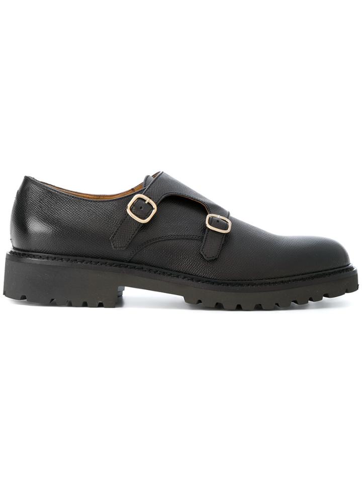 Doucal's Double Monk Strap Shoes - Black