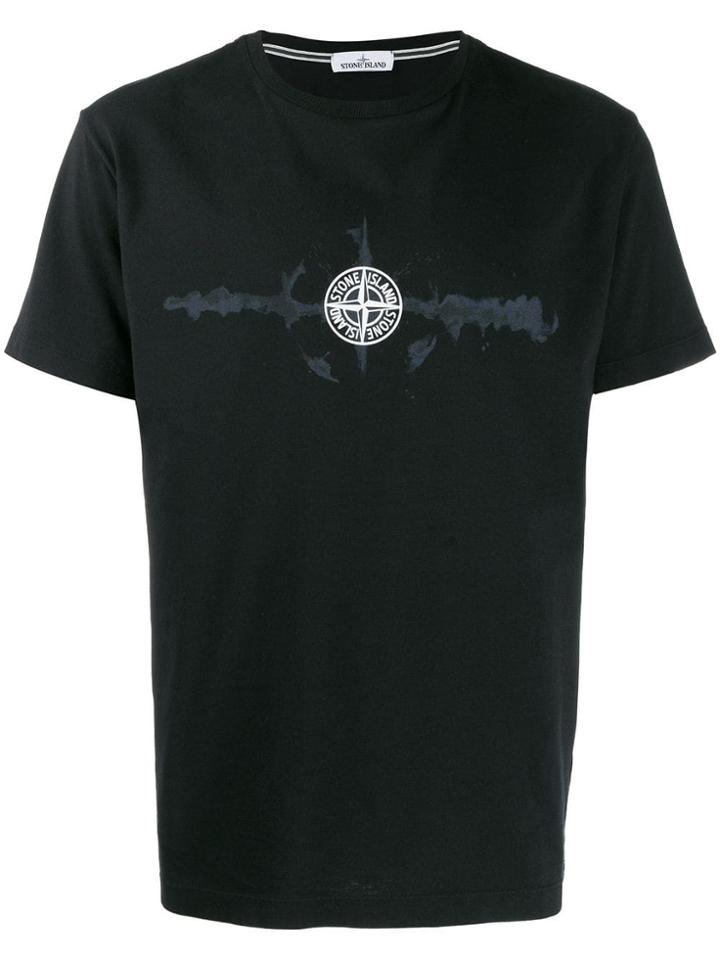 Stone Island Compass Print T-shirt - Black