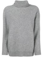 Incentive! Cashmere Turtle Neck Jumper - Grey