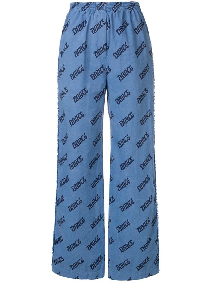 Acne Studios Dance Print Trousers - Blue