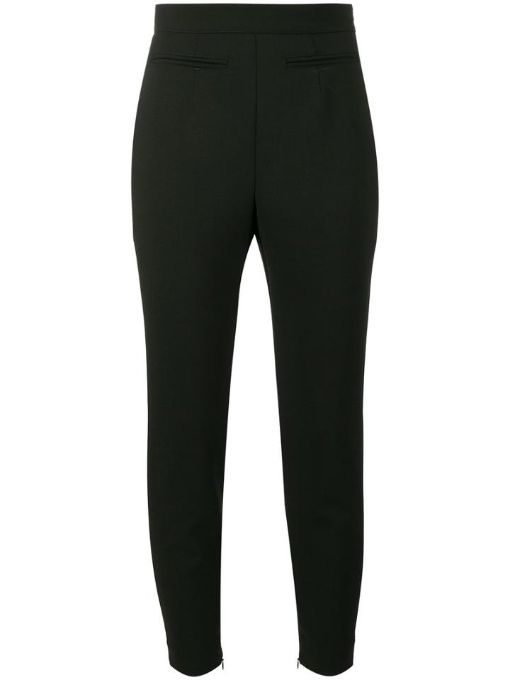 Alexander Mcqueen - High Waisted Cropped Trousers - Women - Polyamide/spandex/elastane/wool - 40, Black, Polyamide/spandex/elastane/wool