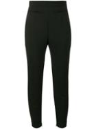 Alexander Mcqueen - High Waisted Cropped Trousers - Women - Polyamide/spandex/elastane/wool - 40, Black, Polyamide/spandex/elastane/wool
