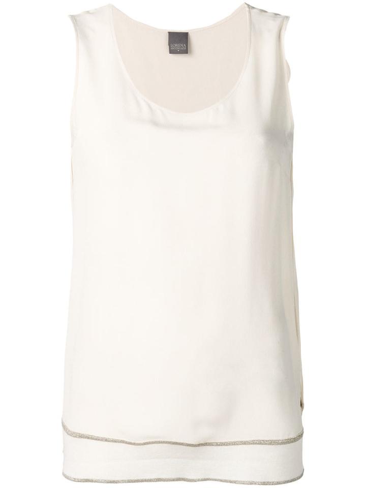 Lorena Antoniazzi Flared Vest Top - 1257 White