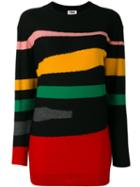 Sonia By Sonia Rykiel - Geometric Intarsia Jumper - Women - Acrylic/wool - M, Women's, Black, Acrylic/wool