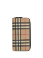 Burberry Vintage Check E-canvas Ziparound Wallet - Yellow