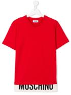 Moschino Kids Teen Logo Print T-shirt - Red