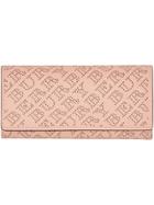 Burberry Perforated Logo Leather Continental Wallet - Pink & Purple