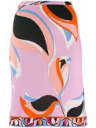 Emilio Pucci Printed Straight Skirt - Pink