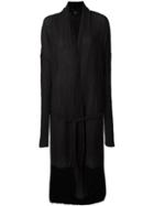 Lost & Found Ria Dunn Tie Waist Long Cardigan - Black