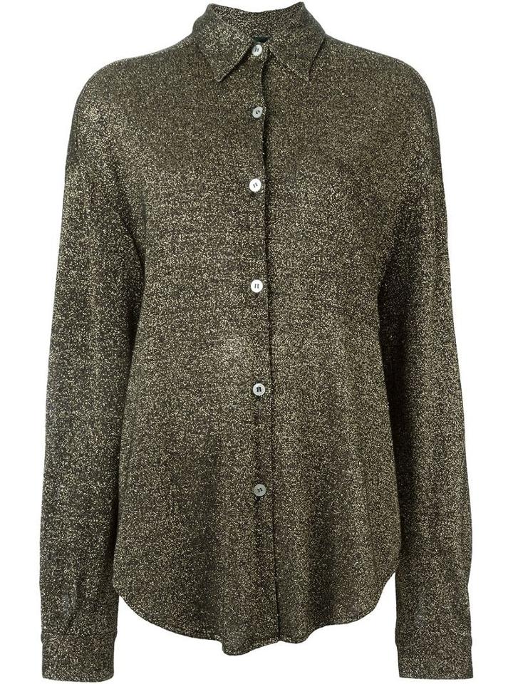 Jean Paul Gaultier Pre-owned Metallic Knit Shirt - Black