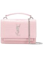 Saint Laurent Sunset Flap Chain Wallet - Pink & Purple