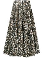 Calvin Klein 205w39nyc Flared Leopard Print Skirt - Brown
