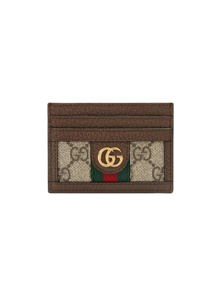 Gucci Ophidia Gg Card Case - Nude & Neutrals
