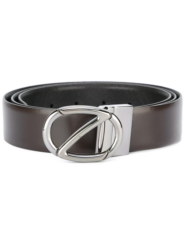 Z Zegna Plain Belt, Men's, Size: 110, Brown, Calf Leather