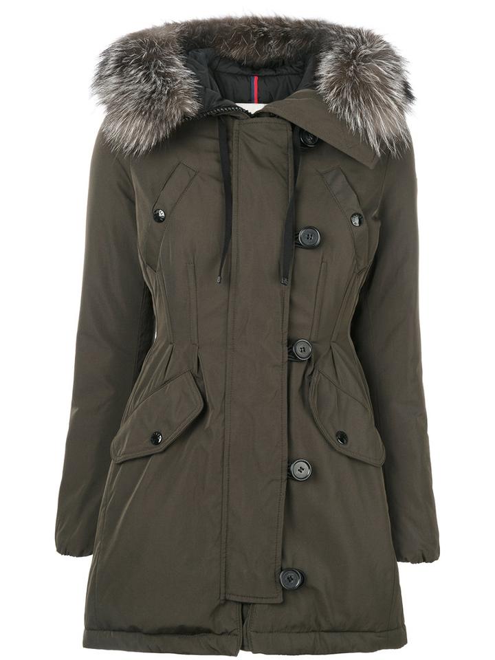 Moncler - Padded Jacket - Women - Cotton/polyamide/polyester/goose Down - 0, Green, Cotton/polyamide/polyester/goose Down