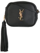 Saint Laurent Monogram Crossbody Bag, Women's, Black, Leather