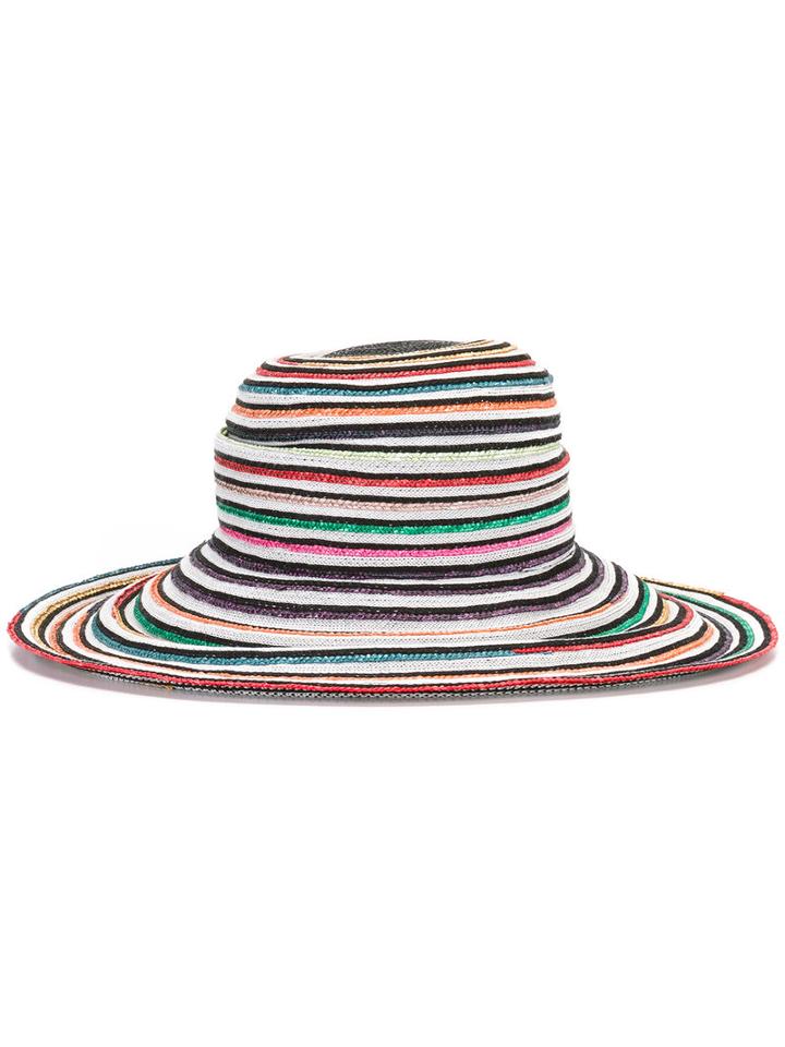 Missoni Striped Hat, Women's, Size: Small, Brown, Straw/rayon