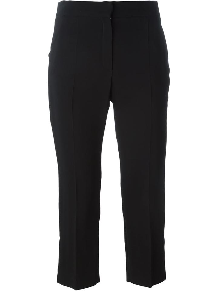 Lanvin Cropped Trousers, Women's, Size: 36, Black, Viscose/spandex/elastane