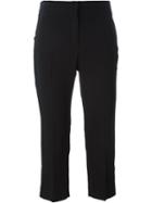 Lanvin Cropped Trousers, Women's, Size: 36, Black, Viscose/spandex/elastane