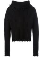 Unravel Distressed Jumper, Men's, Size: Small, Black, Cashmere/virgin Wool
