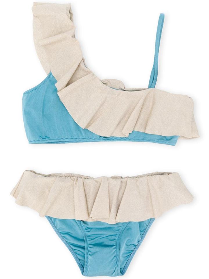 Mc2 Saint Barth Kids Teen Ruffle-trim Bikini - Blue