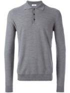 Fashion Clinic Polo Collar Jumper, Men's, Size: 46, Grey, Wool