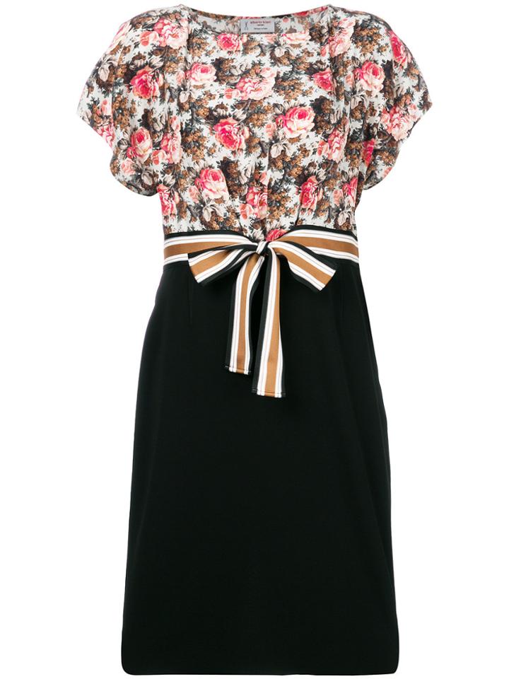 Alberto Biani Fitted Bow Tie Dress - Black