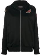 Jo No Fui Embroidered Hooded Sweater - Black