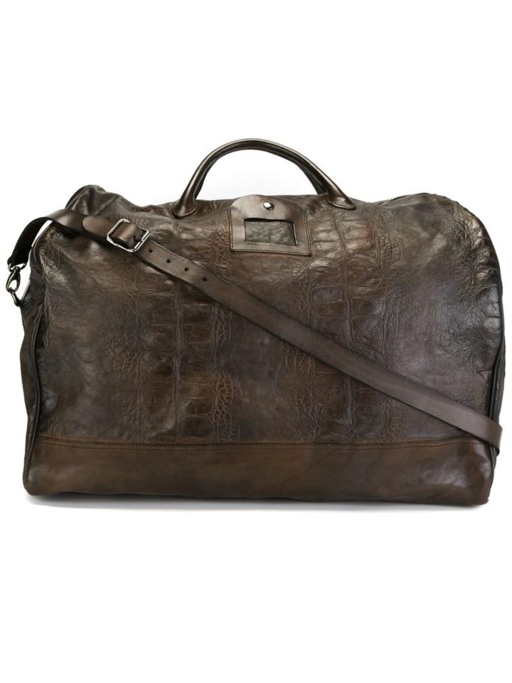 Numero 10 Removable Strap Holdall, Black, Buffalo Leather/calf Leather