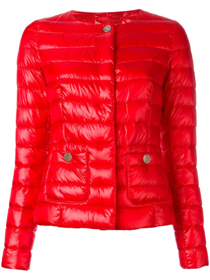Herno Puffer Jacket, Women's, Size: 42, Red, Polyamide/feather Down/acetate