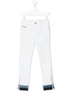 Diesel Kids - Denim Jeans - Kids - Cotton/polyester/spandex/elastane - 6 Yrs, Girl's, White