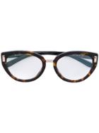 Bulgari Oval Shaped Glasses - Brown
