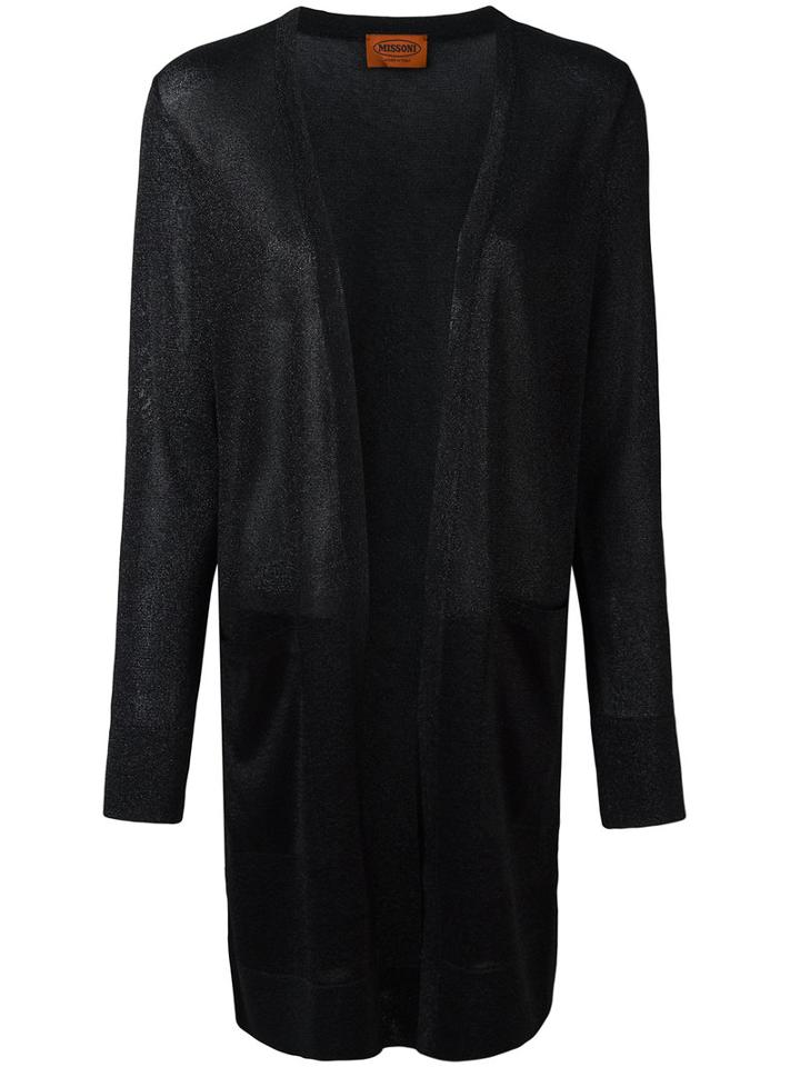 Missoni Long Cardigan, Size: 42, Black, Viscose/cupro/polyester