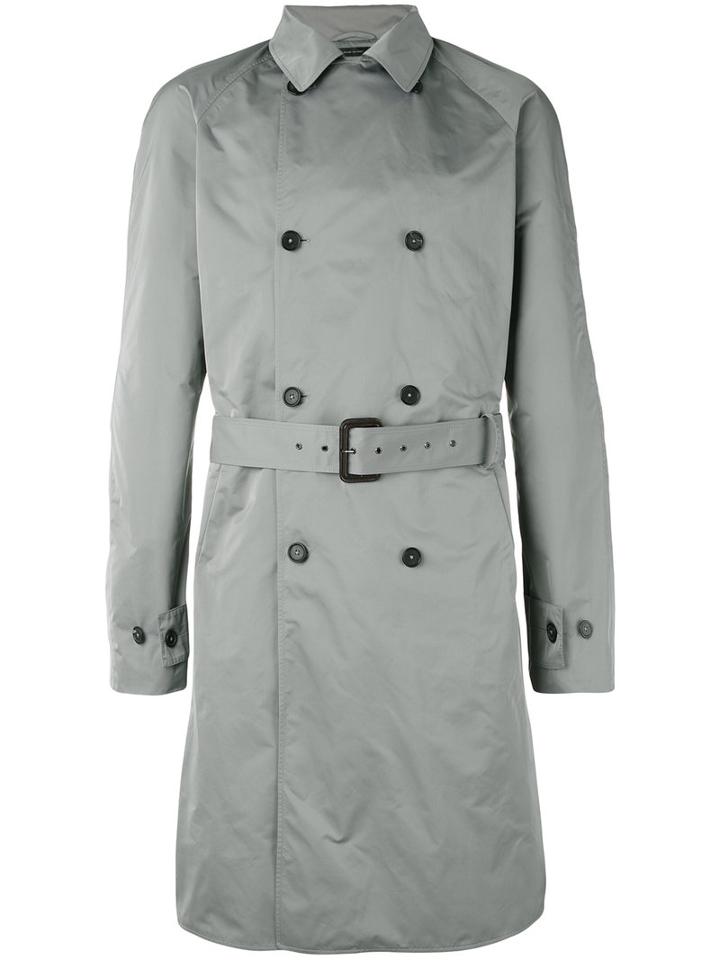 Jil Sander - Double Breasted Trench Coat - Men - Polyester - 48, Grey, Polyester