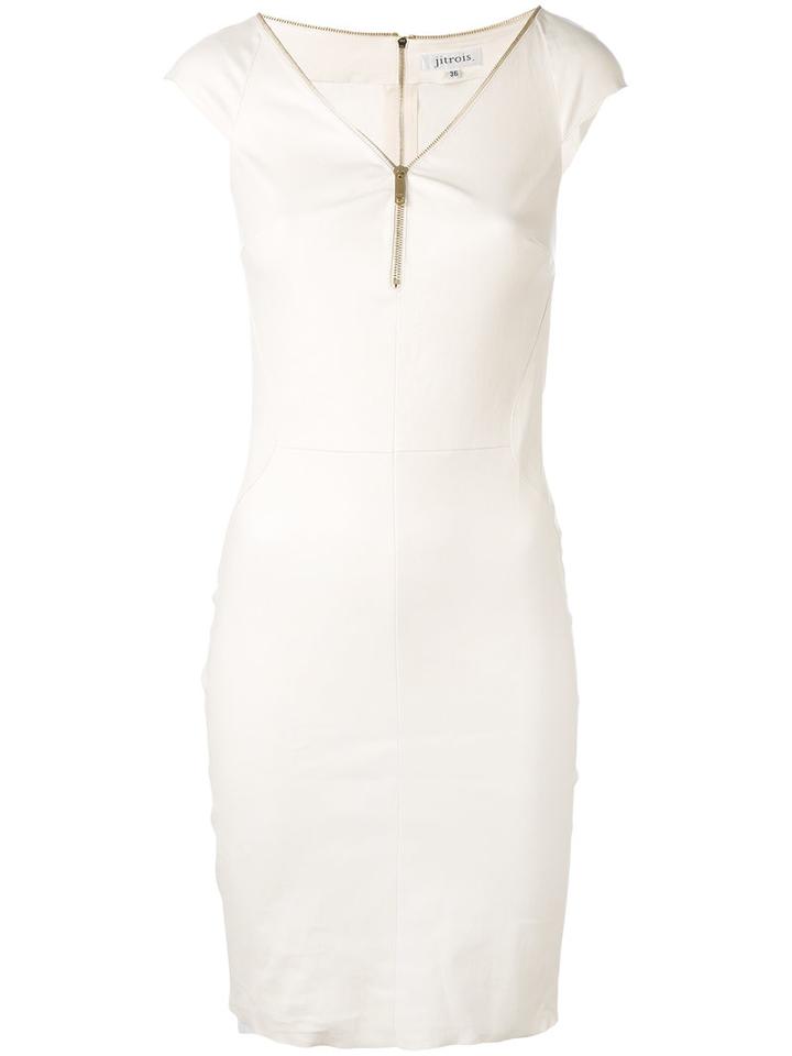 Jitrois - Divacuir Dress - Women - Cotton/lamb Skin/spandex/elastane - 36, Nude/neutrals, Cotton/lamb Skin/spandex/elastane